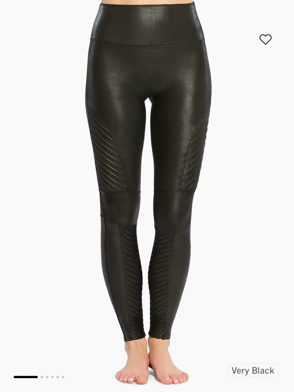 Spanx Faux Leather Moto Leggings